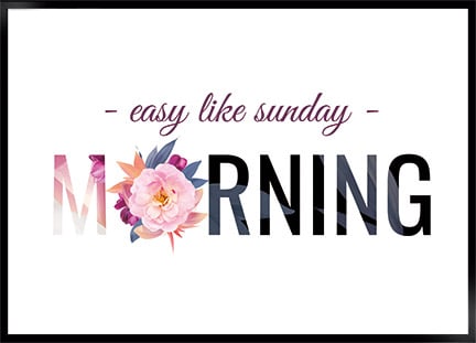 Citat plakat sunday soveværelse